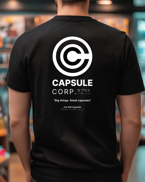 Capsule Corporation — Big Things. Small Capsules. Tee